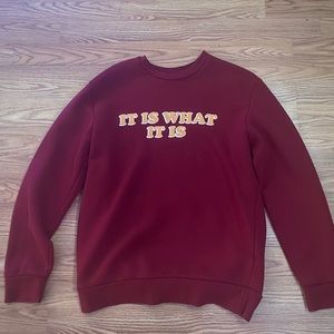 “it is what it is” aesthetic men’s crewneck